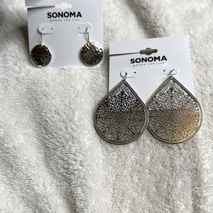 Sonoma 2‎ set of silver earrings